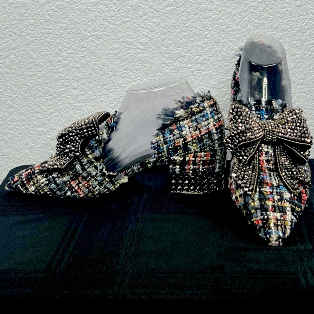 Jeffrey Campbell show stopping plaid shoes with crystals